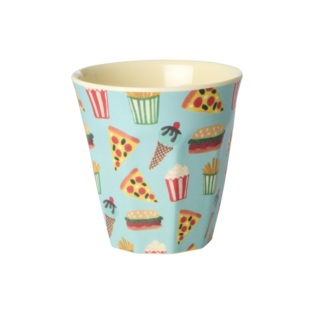 Melamine Kids Cups in Fun Fair Mint Prints - Small - 6 pcs. in Gift Box -