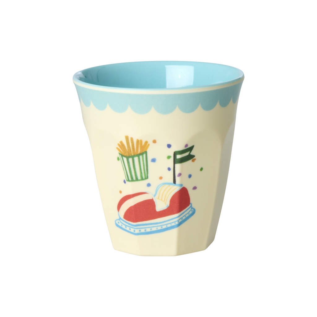 Melamine Kids Cups in Fun Fair Mint Prints - Small - 6 pcs. in Gift Box -