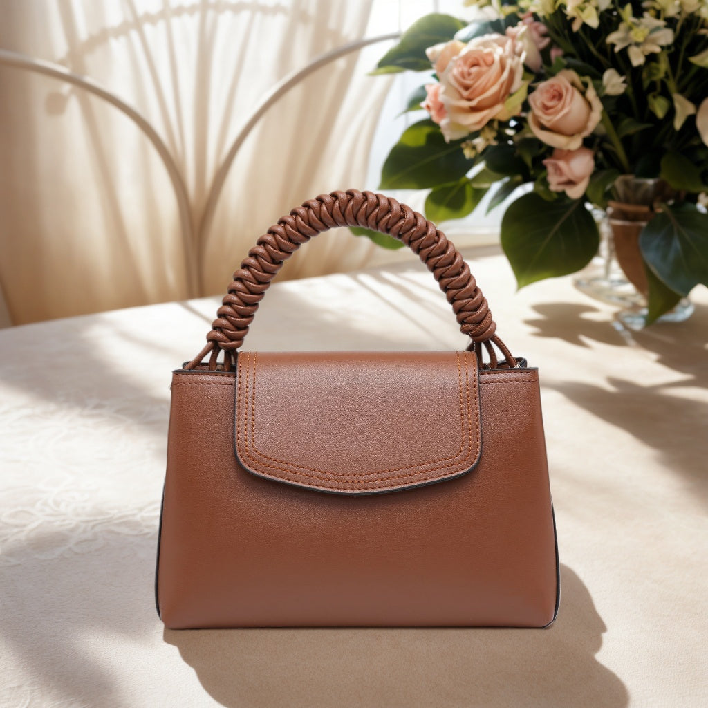 Compact Purse With Braided Handle