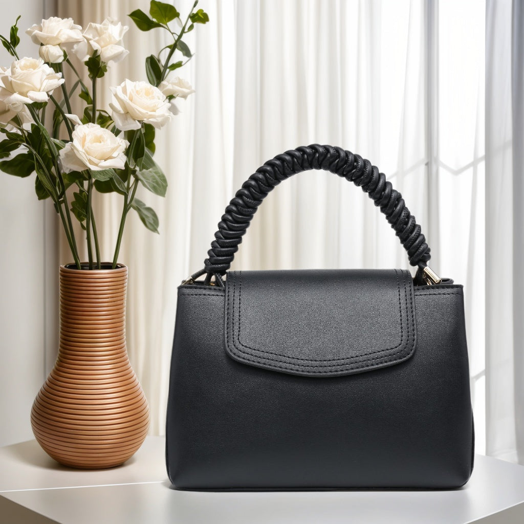 Compact Purse With Braided Handle