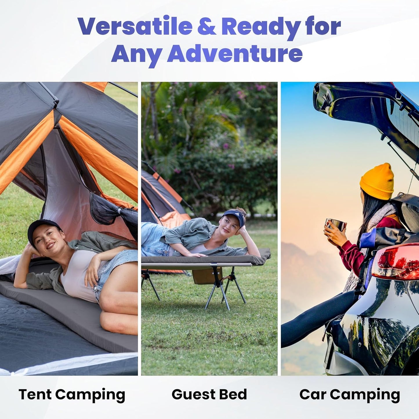 Home Bed Comfort with the Matrix Air-Cell Memory Foam Camping Mattress