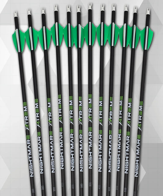 Nightmare Xtreme 2.0 300 / 350 / 400/ 500 spine Arrow 6/Pack Fletched