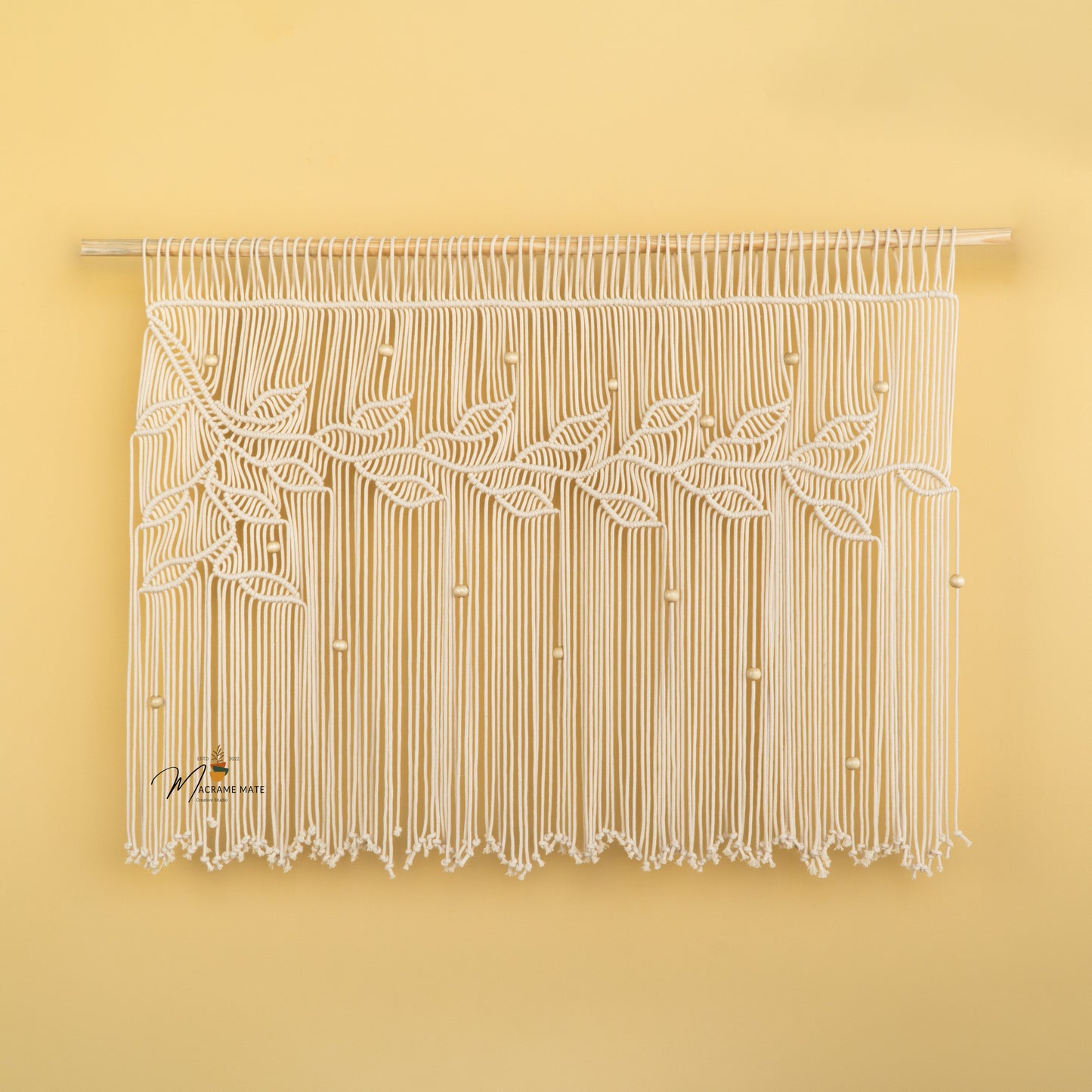 Natural Macrame Window Curtain
