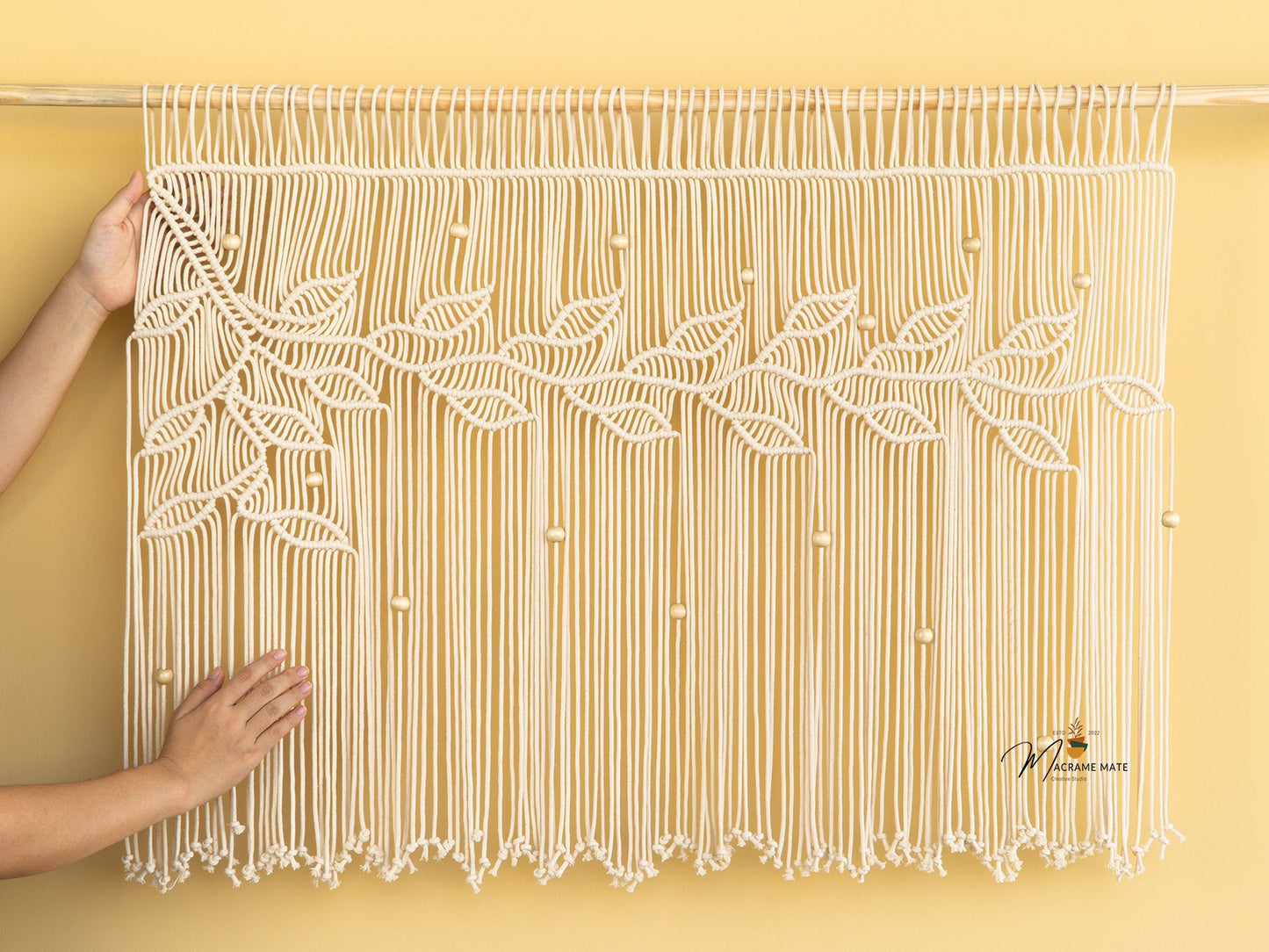 Natural Macrame Window Curtain