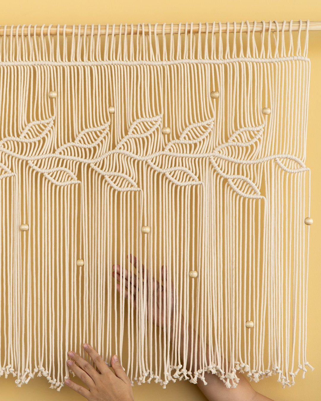 Natural Macrame Window Curtain