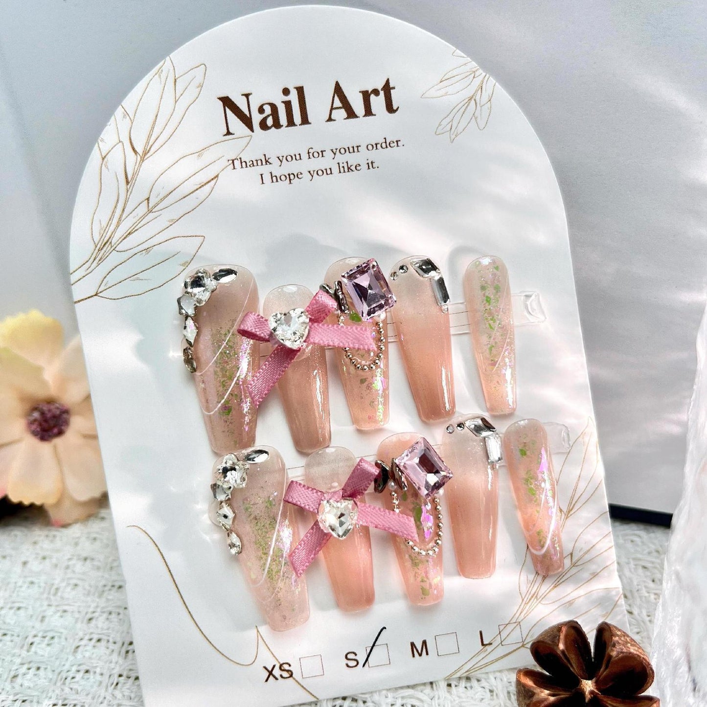 0954- Handmade press on nails