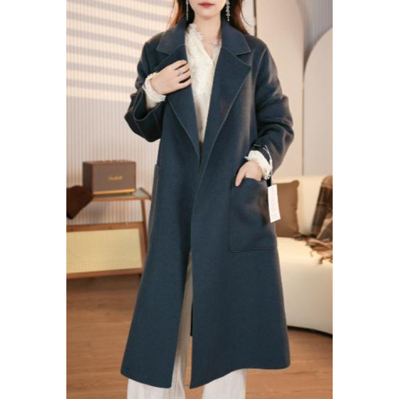 Women Loose Fit Mid-Length Coat