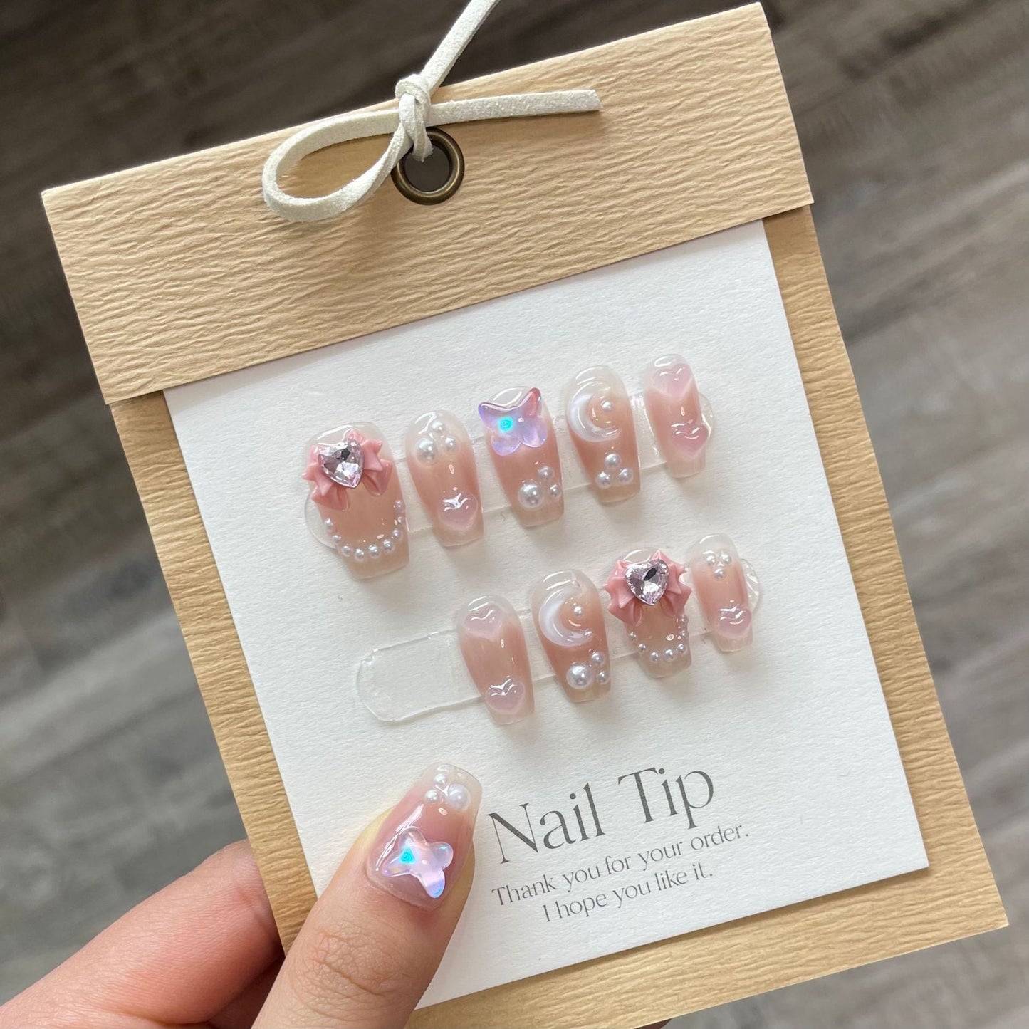 0938- Handmade press on nails