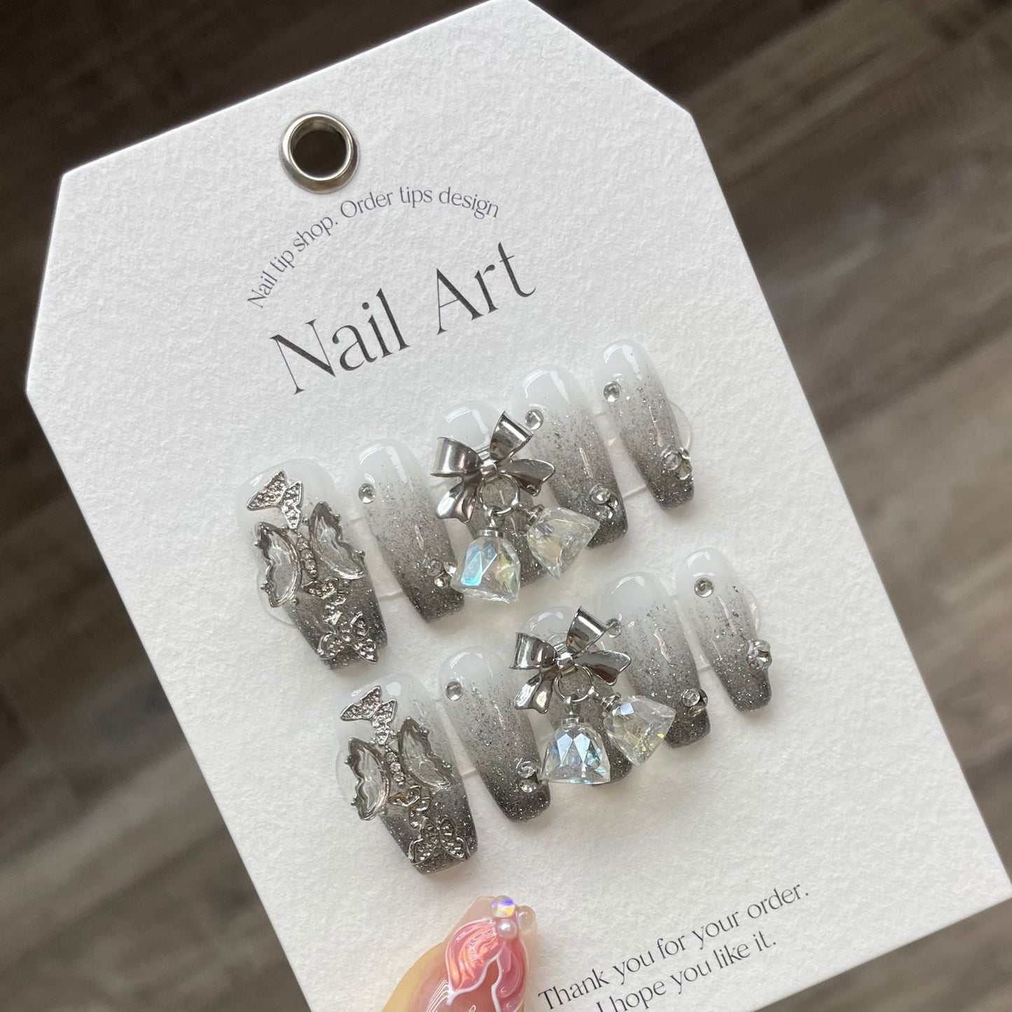 0938- Handmade press on nails