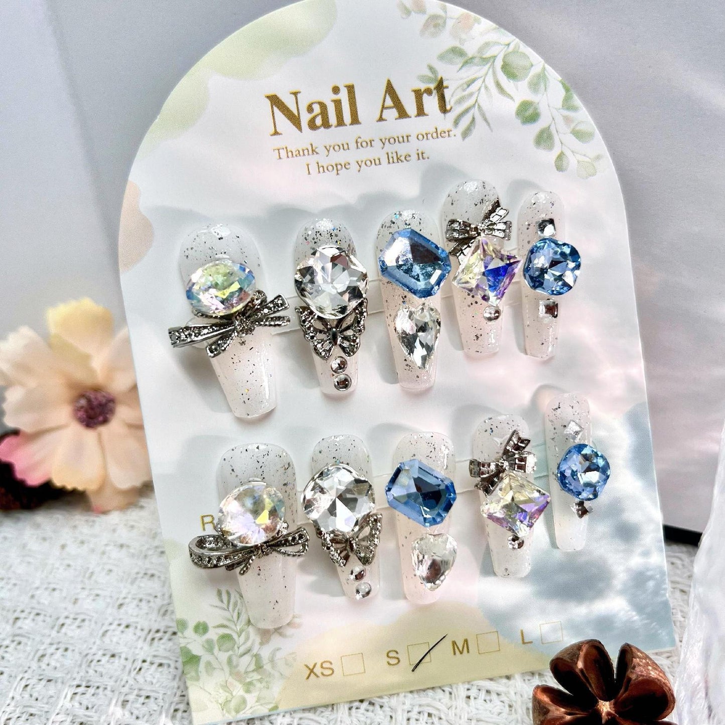 0954- Handmade press on nails