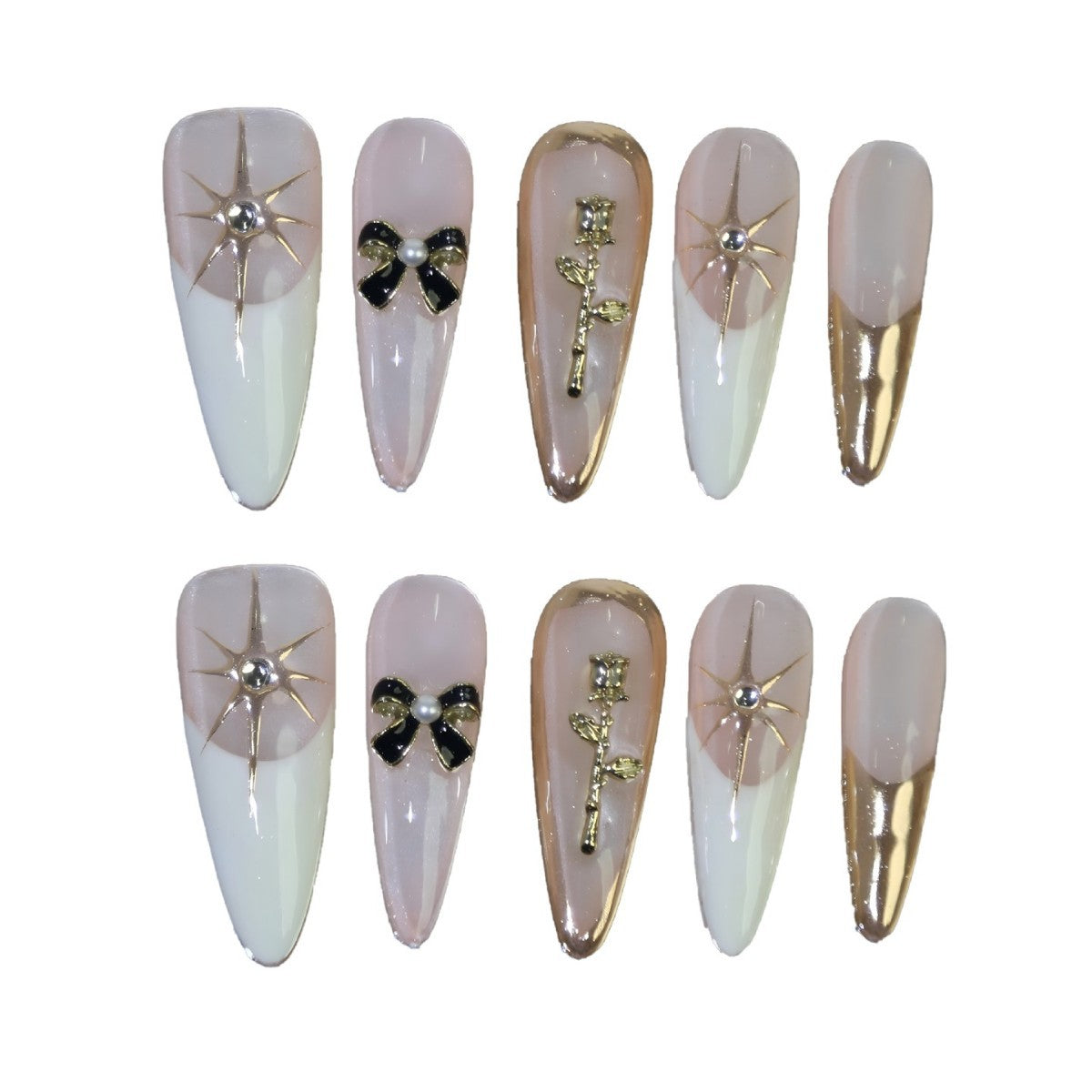 0946- Handmade press on nails