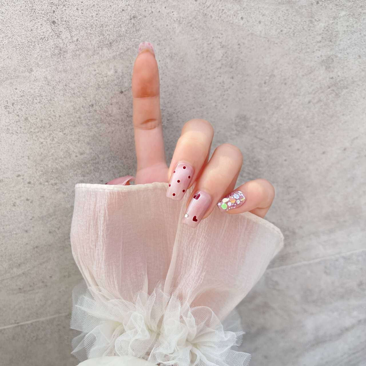 0943- Handmade press on nails