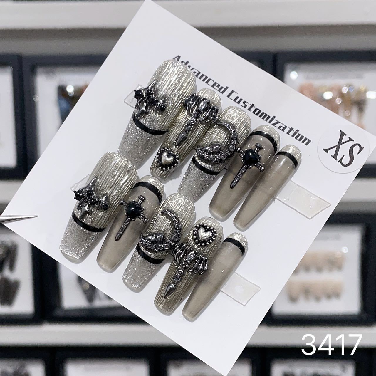 1025- Handmade press on nails