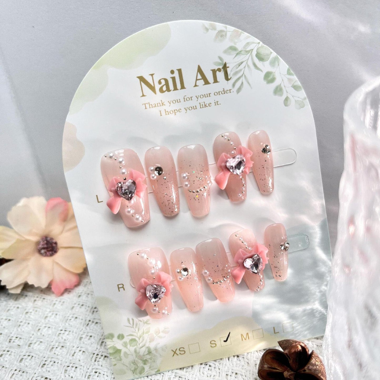 0954- Handmade press on nails