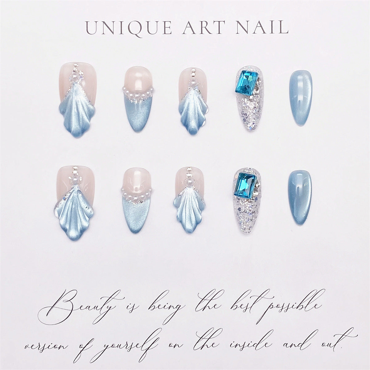 0944- Handmade press on nails