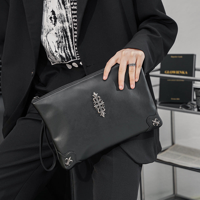 Men's stylish fashion evening clutch bags rivet messenger bags iPad wrist bags, wristlet purses, Wristlet bag,