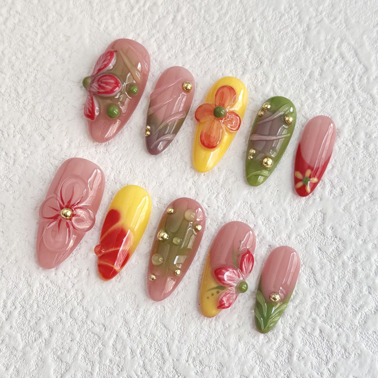 0983- Handmade press on nails