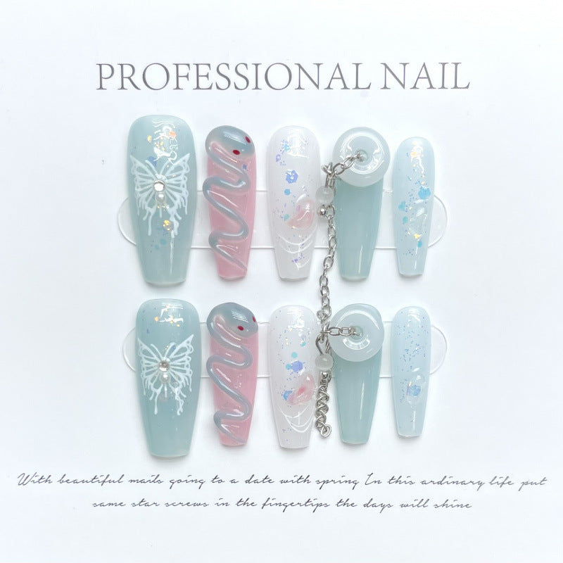 0937- Handmade press on nails