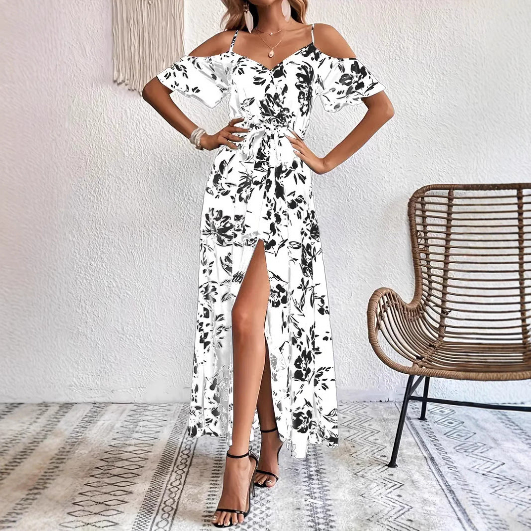 Floral Asymmetrical Maxi Dress