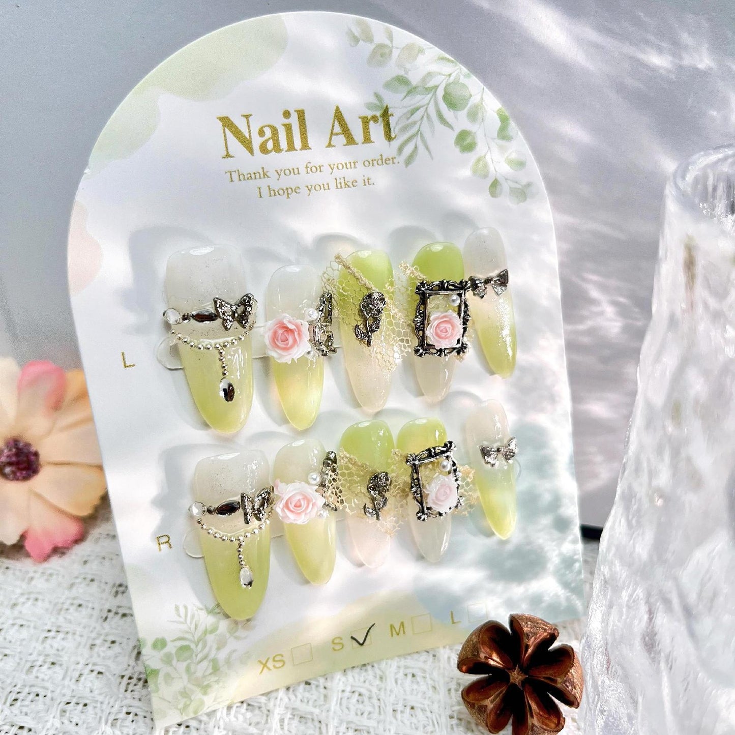 0954- Handmade press on nails