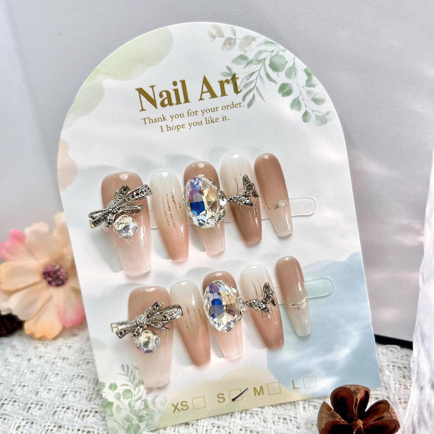 1032- Handmade press on nails
