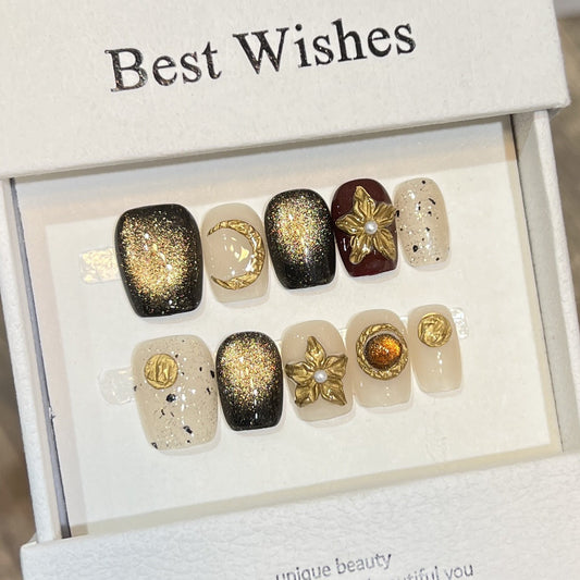 0969- Handmade press on nails