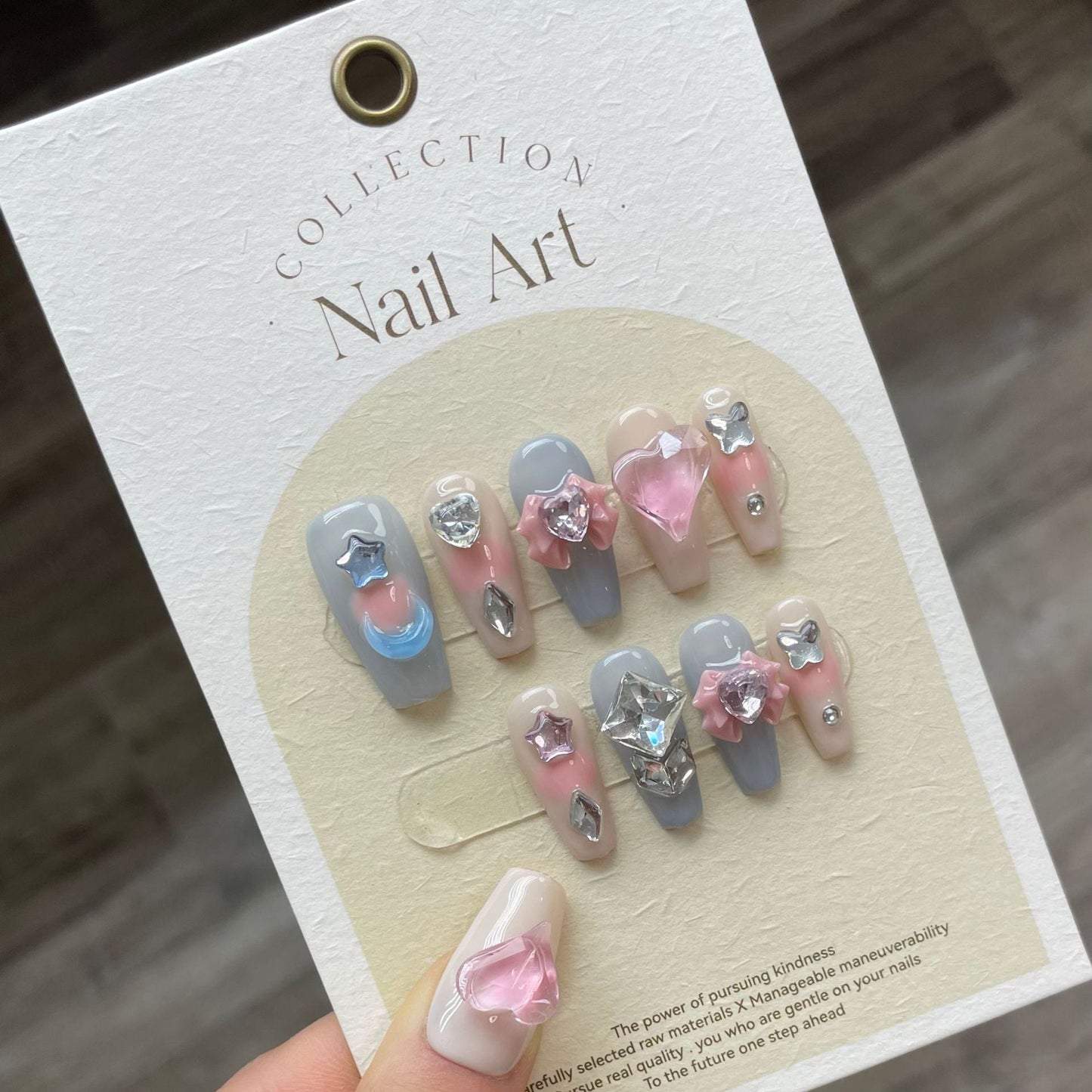 0938- Handmade press on nails