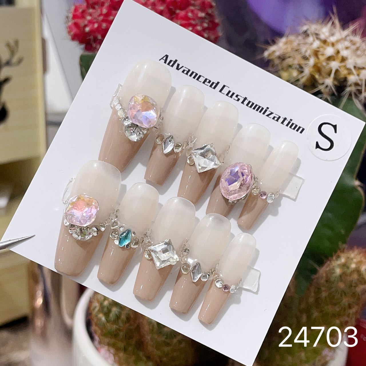 0967- Handmade press on nails