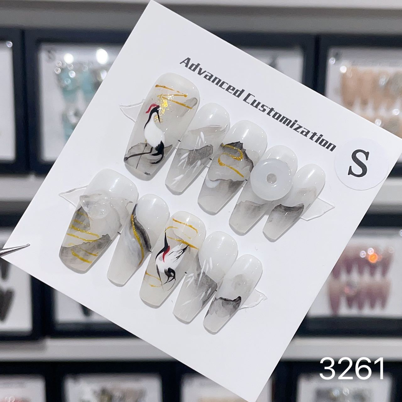 0962- Handmade press on nails