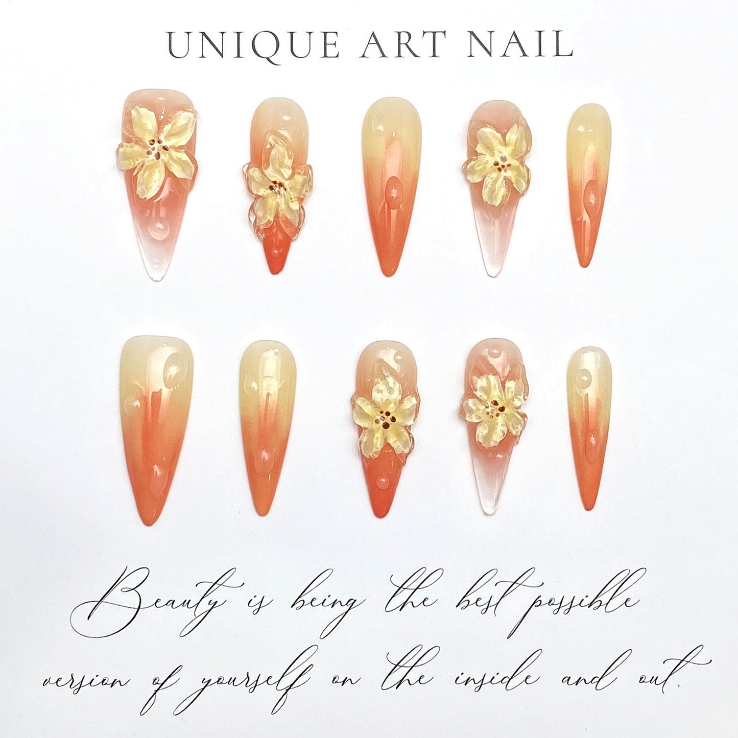 0979- Handmade press on nails