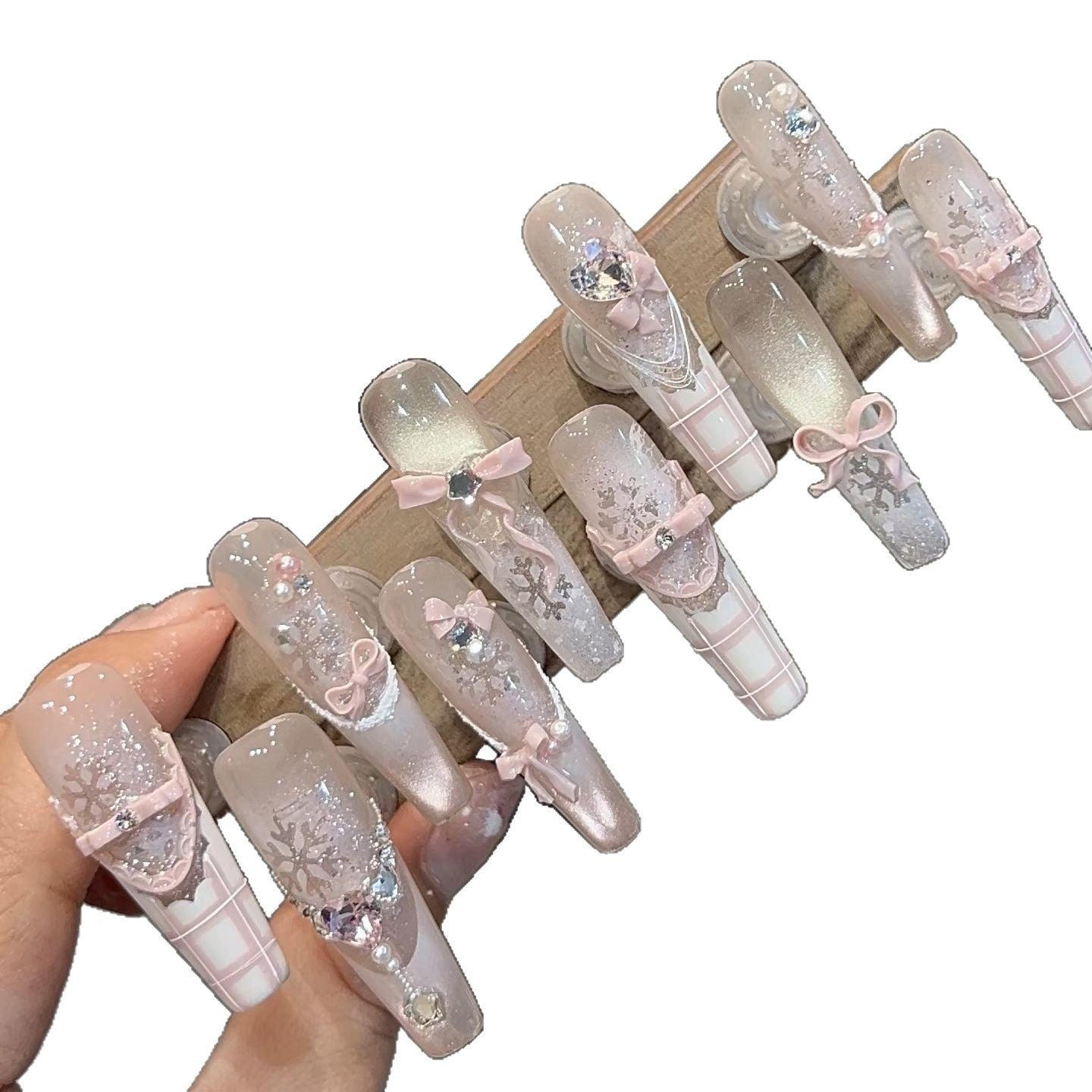 0992- Handmade press on nails