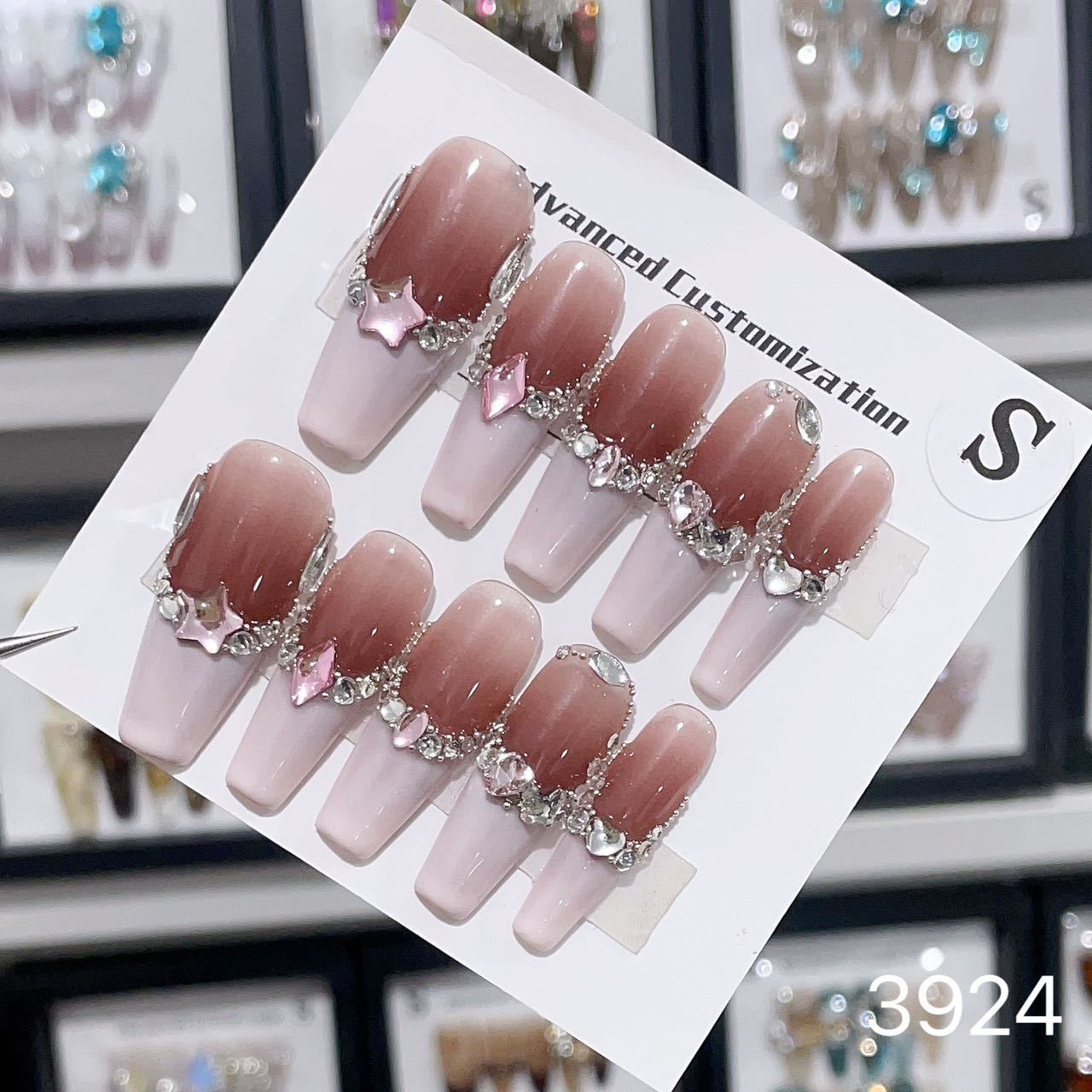 0962- Handmade press on nails