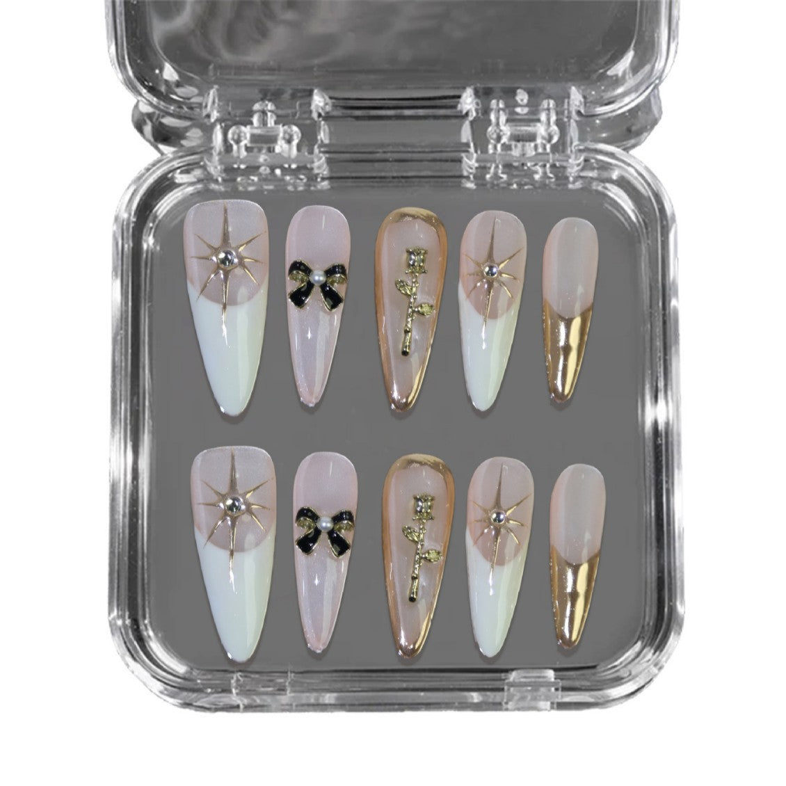 0946- Handmade press on nails