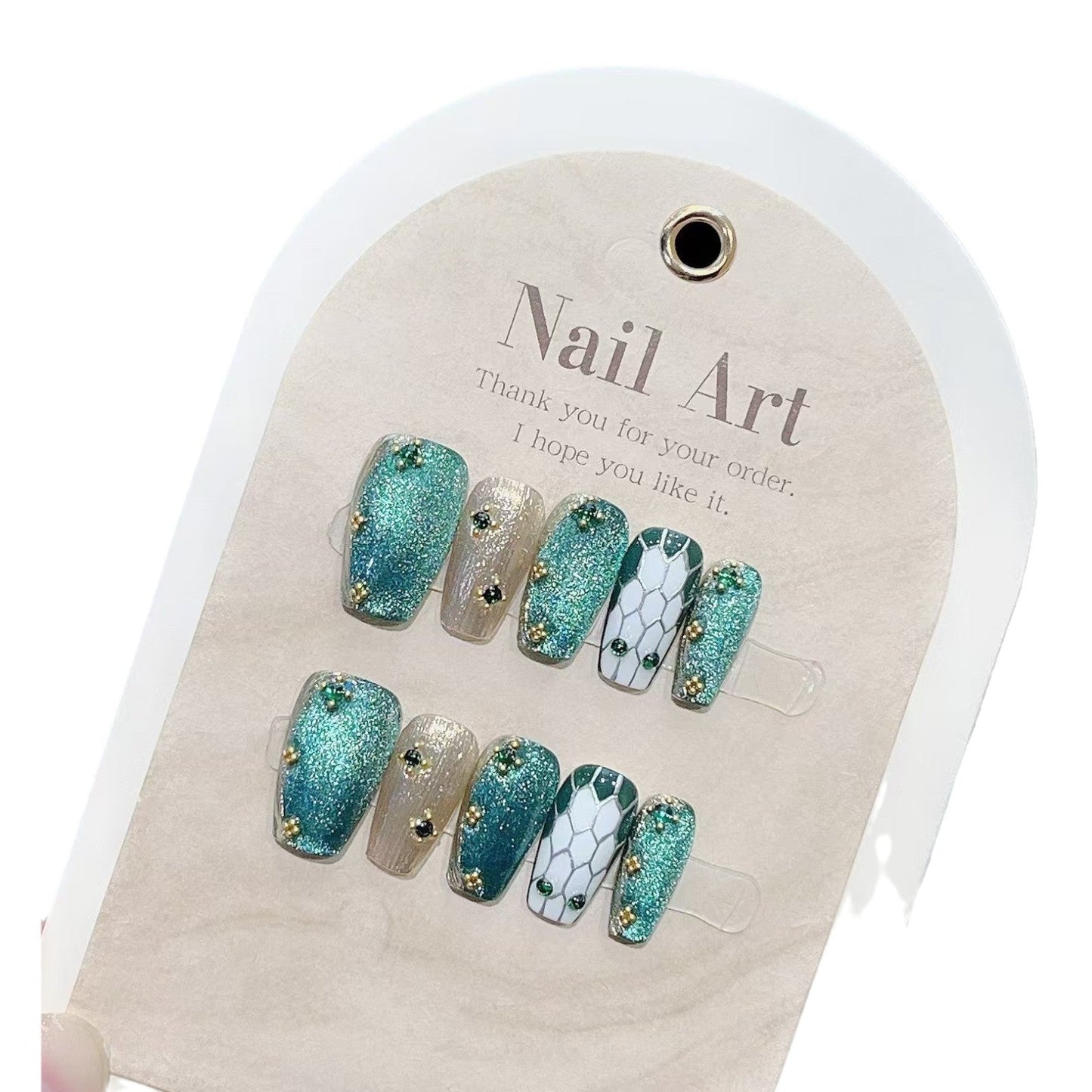 0951- Handmade press on nails