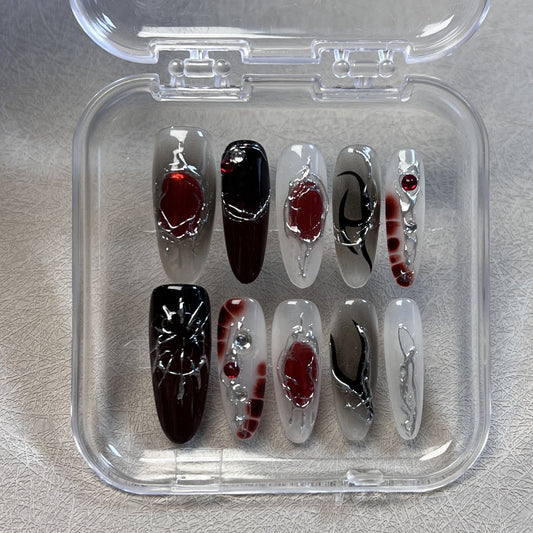 0982- Handmade press on nails