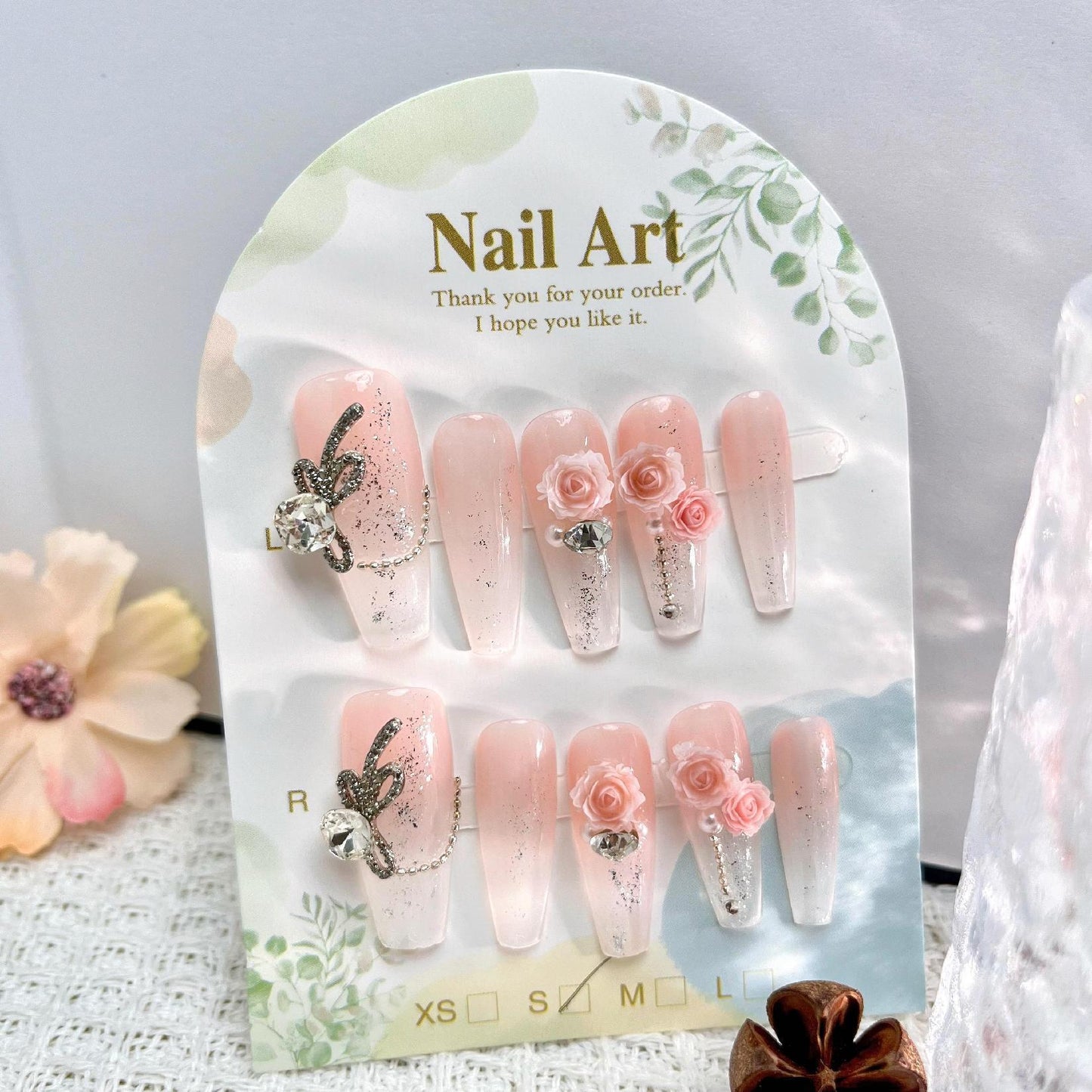 1032- Handmade press on nails