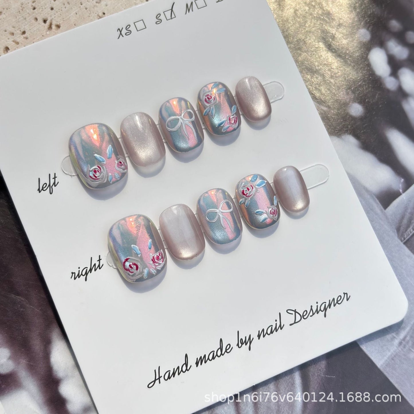 0940- Handmade press on nails