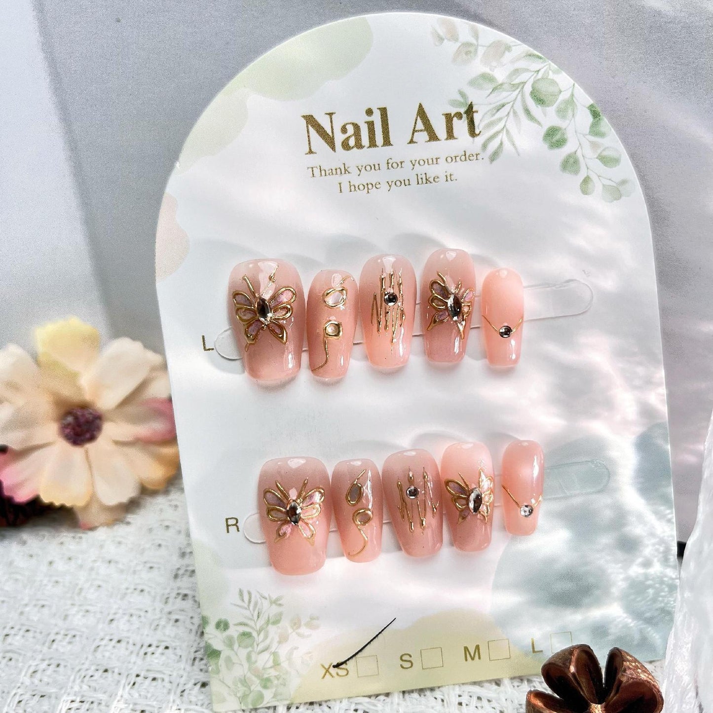 1032- Handmade press on nails