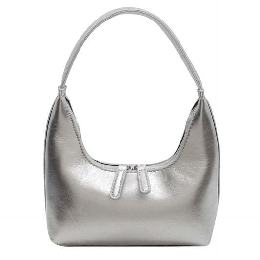 Silver mini shoulder bag