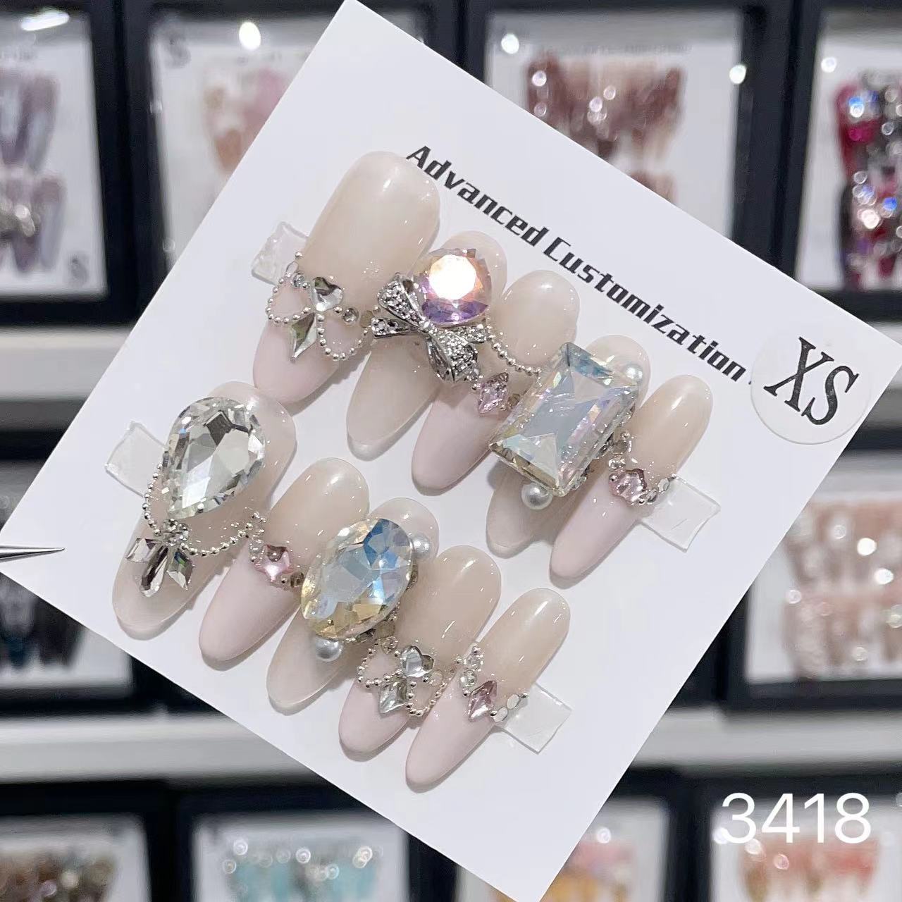 0962- Handmade press on nails