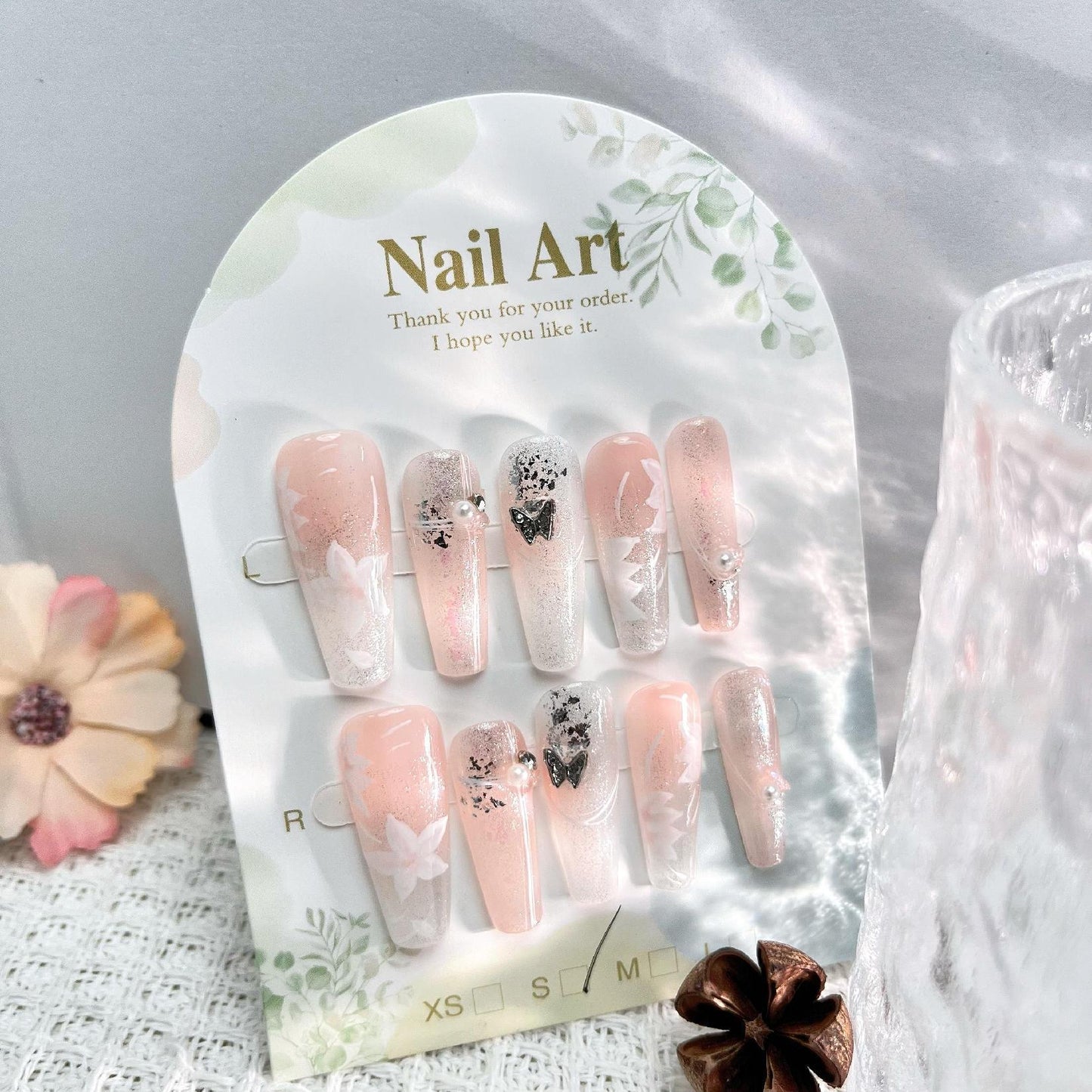 0954- Handmade press on nails