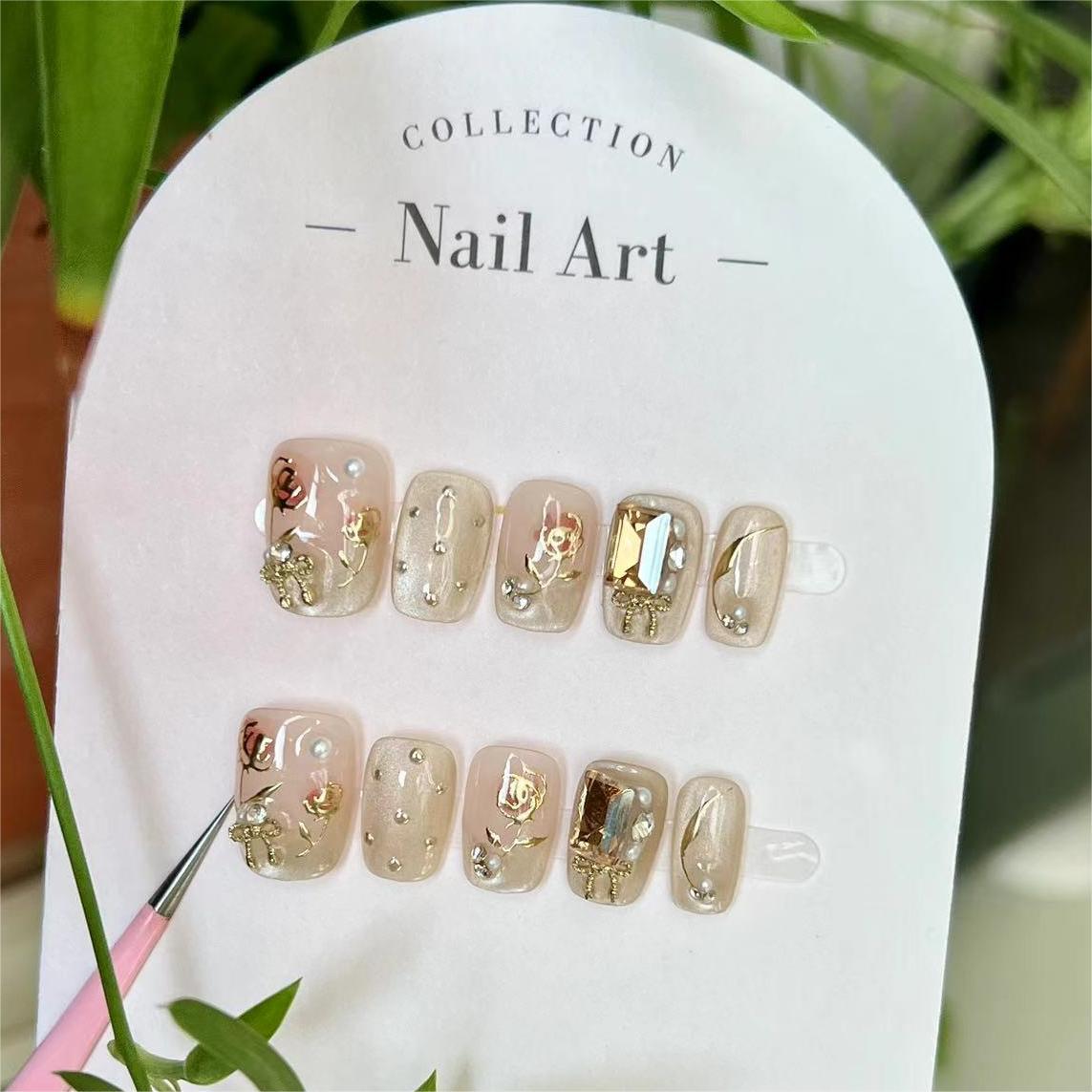 0953- Handmade press on nails