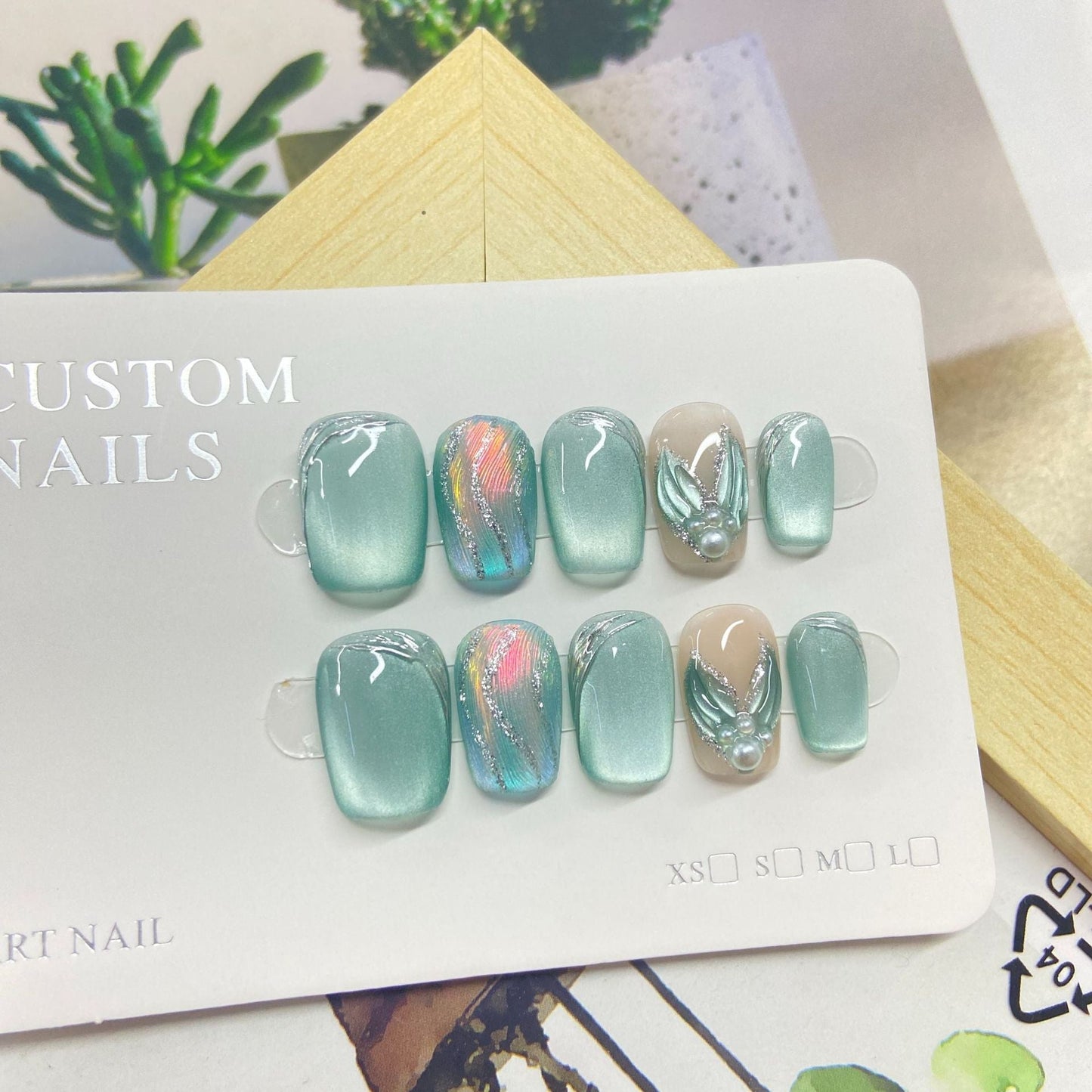 1008- Handmade press on nails