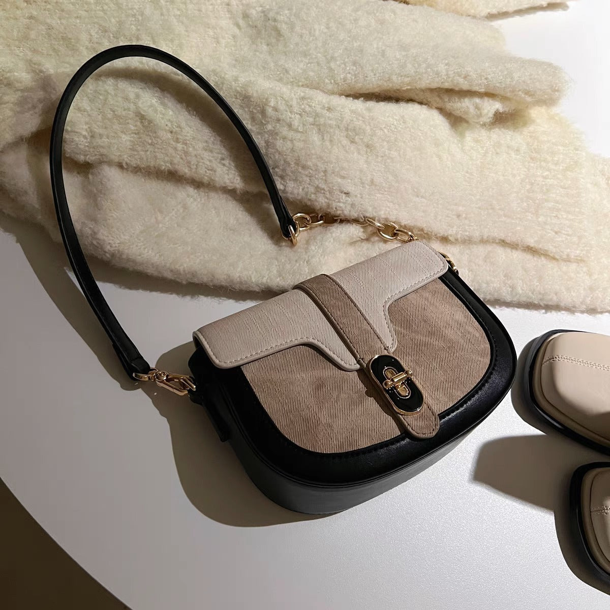 Retro Saddle Bag, Women's Fashion Shoulder Underarm Bag, stylish Versatile Crossbody Bag Women's Mini