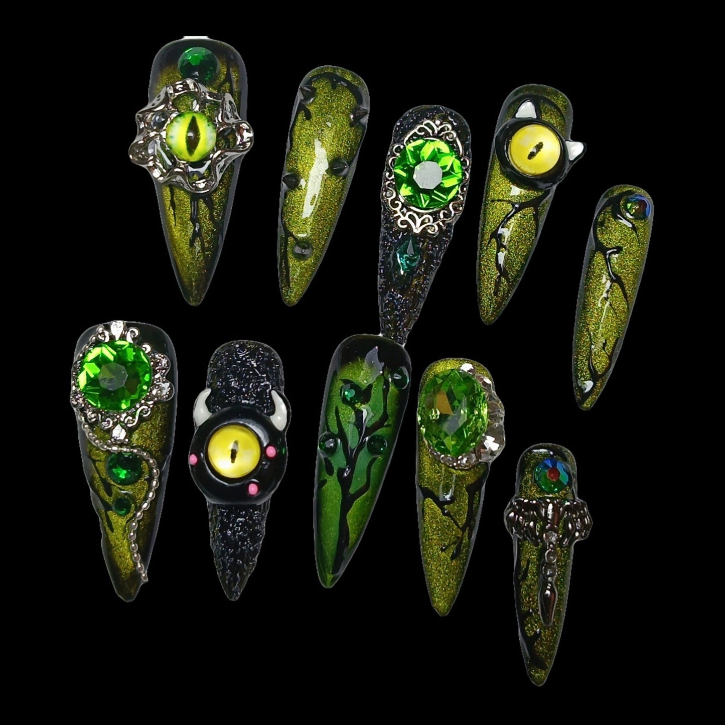 0972- Handmade press on nails