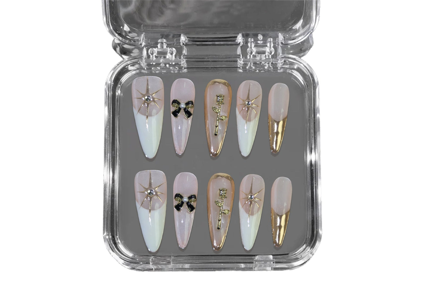 0946- Handmade press on nails