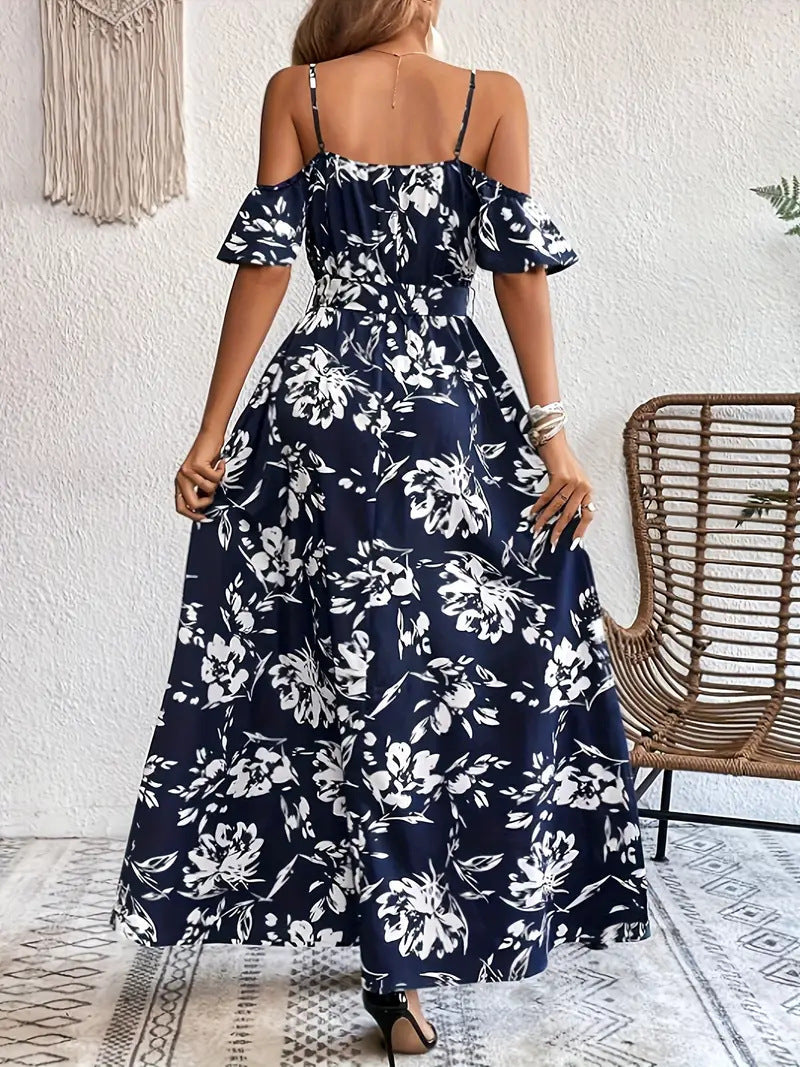 Floral Asymmetrical Maxi Dress