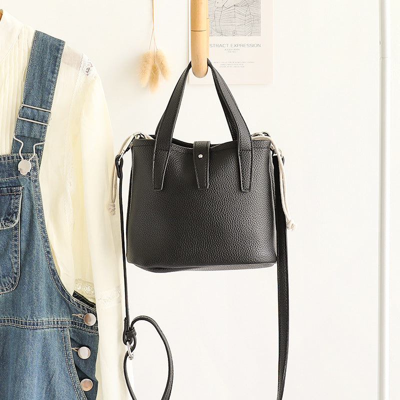 Premium Textured Bucket Bag - Retro Stylish Handbag & Fashion Versatile Shoulder Crossbody Bag