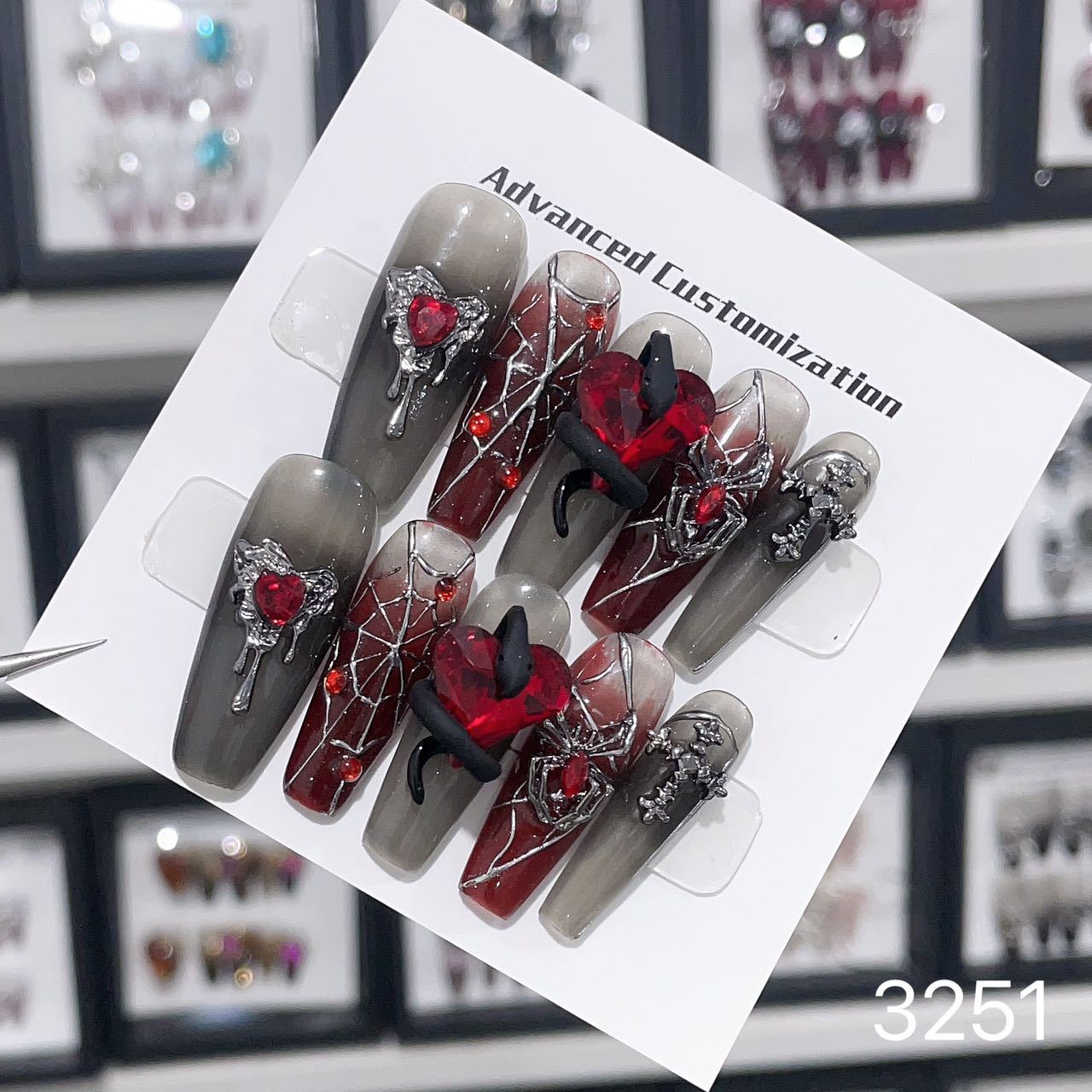 0962- Handmade press on nails