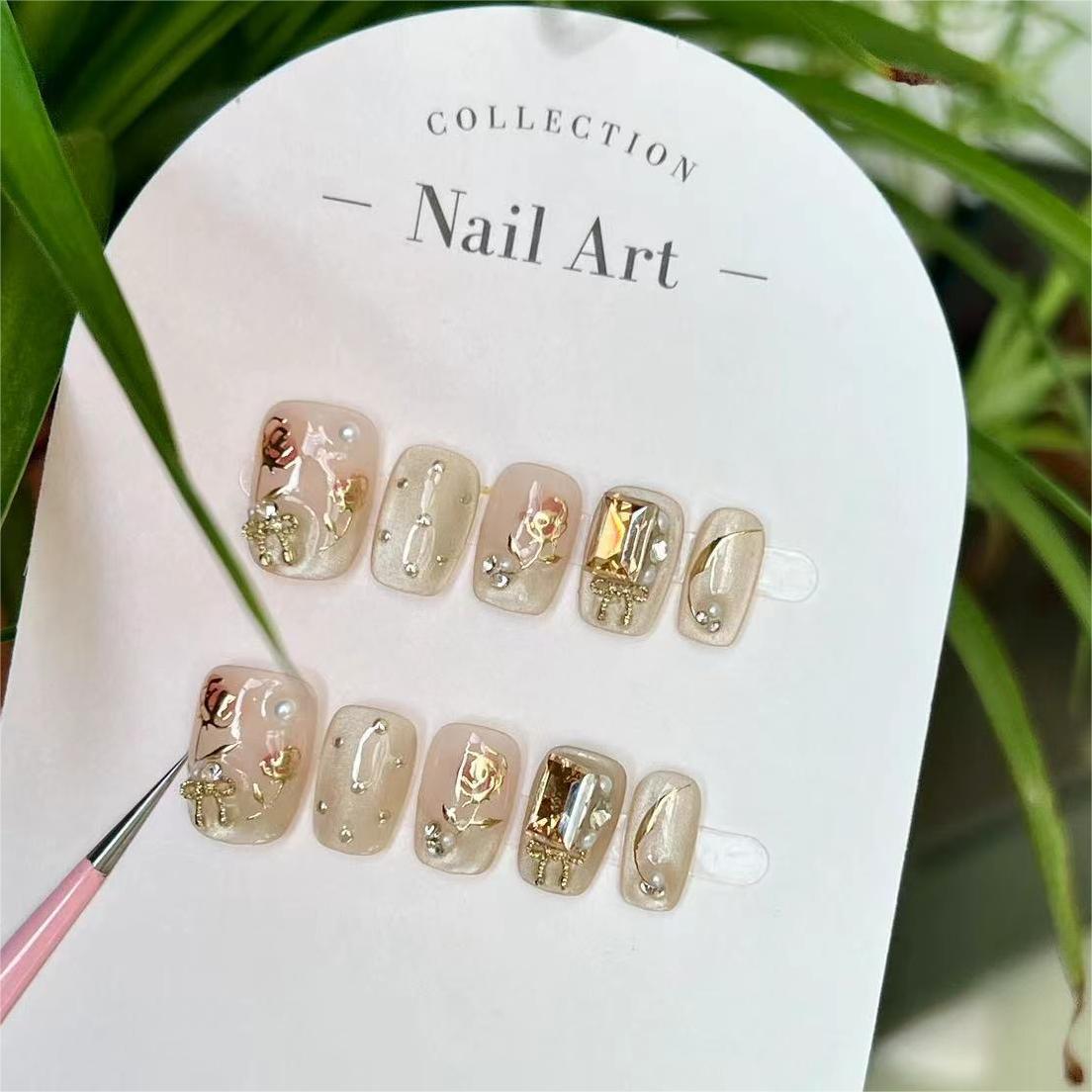 0953- Handmade press on nails